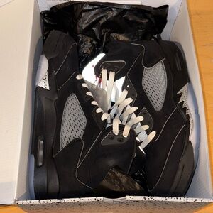 Jordan Black and Gray Men's Sneakers